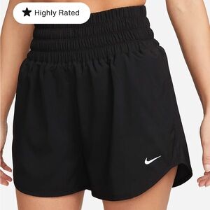 Nike One, Ultra High Waist 3” Shorts, Size L, Color Black